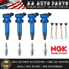 4 Professional Ignition Coil & 4 NGK Spark Plug & 4 connectors for Toyota Celica