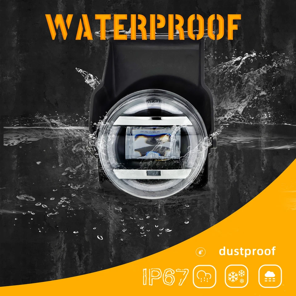 LED Fog Lights Bumper Lamps+DRL For 2003-2006 GMC Sierra 1500 2500 HD 3500 - Изображение 4 из 4