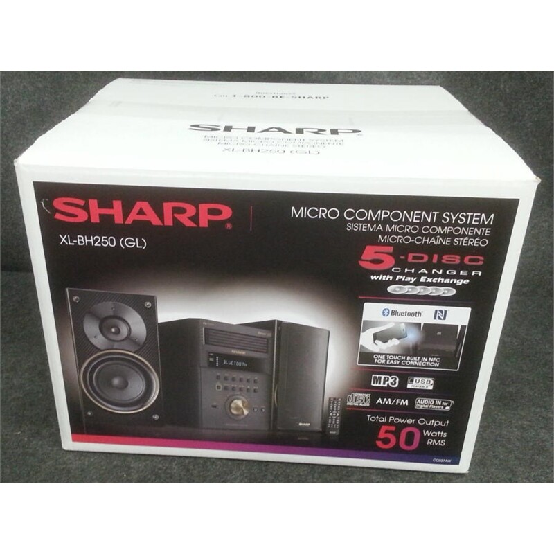 Sharp 5Disc Micro Component Home Audio Stereo System 50W RMS
