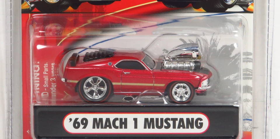 Muscle Machines 2006 Release 1969 Ford 69 Mustang Mach 1 Red Line Tires 1:64 - Image 4 of 4