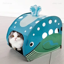 Cat Scratcher Sea Whale House By Boots & Barkley Pets 18"x 15" x 28" New In Box