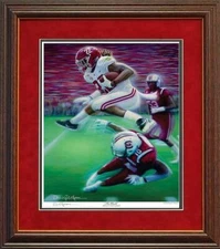 DANIEL MOORE ALABAMA FOOTBALL THE HURDLE NAJEE HARRIS EPIC TD PRINT FRAMED