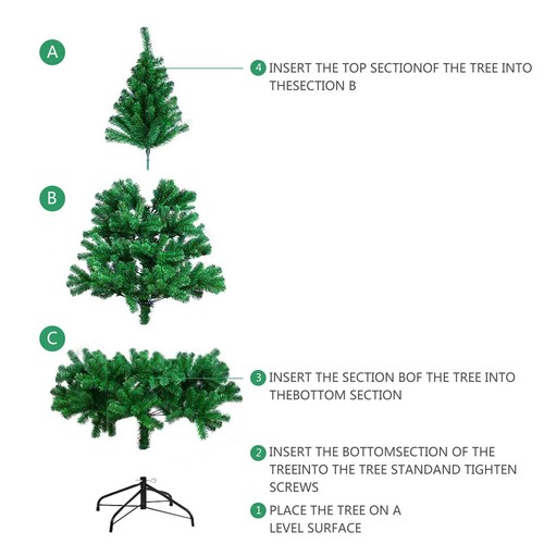 5 Fuß Weihnachtsbaum Kiefer buschig grün künstlicher Weihnachtsbaum mit Metallständer Dekor - Bild 13 von 15