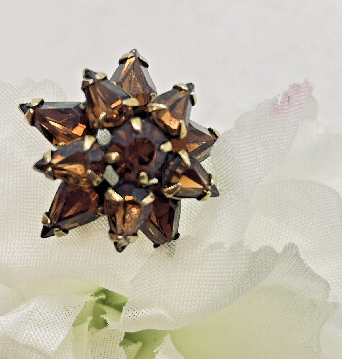 Adele Simpson Earrings Signed  Clip-on Estate Bro… - image 8