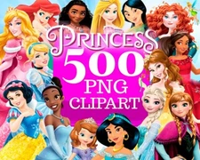 Mega Bundle Magical Princess Png, Magical Kingdom Princesses Png Bundle