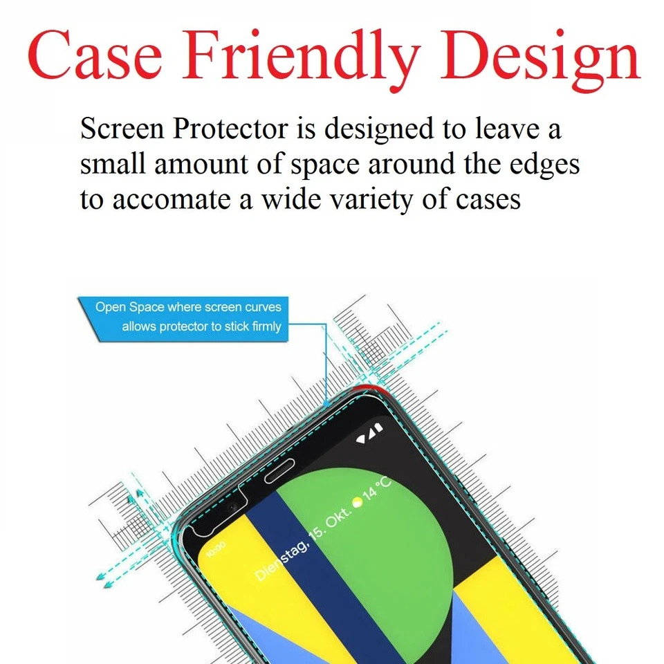 2 PACK Premium Screen Protector for Google Pixel 8 7 7a 6 6a 5 4a 4 3 3a XL 2 - Image 2 of 4