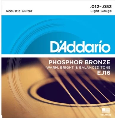 MARKENLOS D'Addario EJ16 12-53 Light Phosphor Bronze Acoustic Guitar Strings