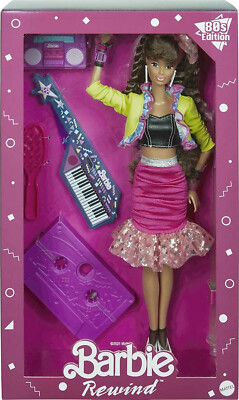 Barbie Rewind 80s Edition Night Out Fashion & Accessories Brunette Doll GTJ88