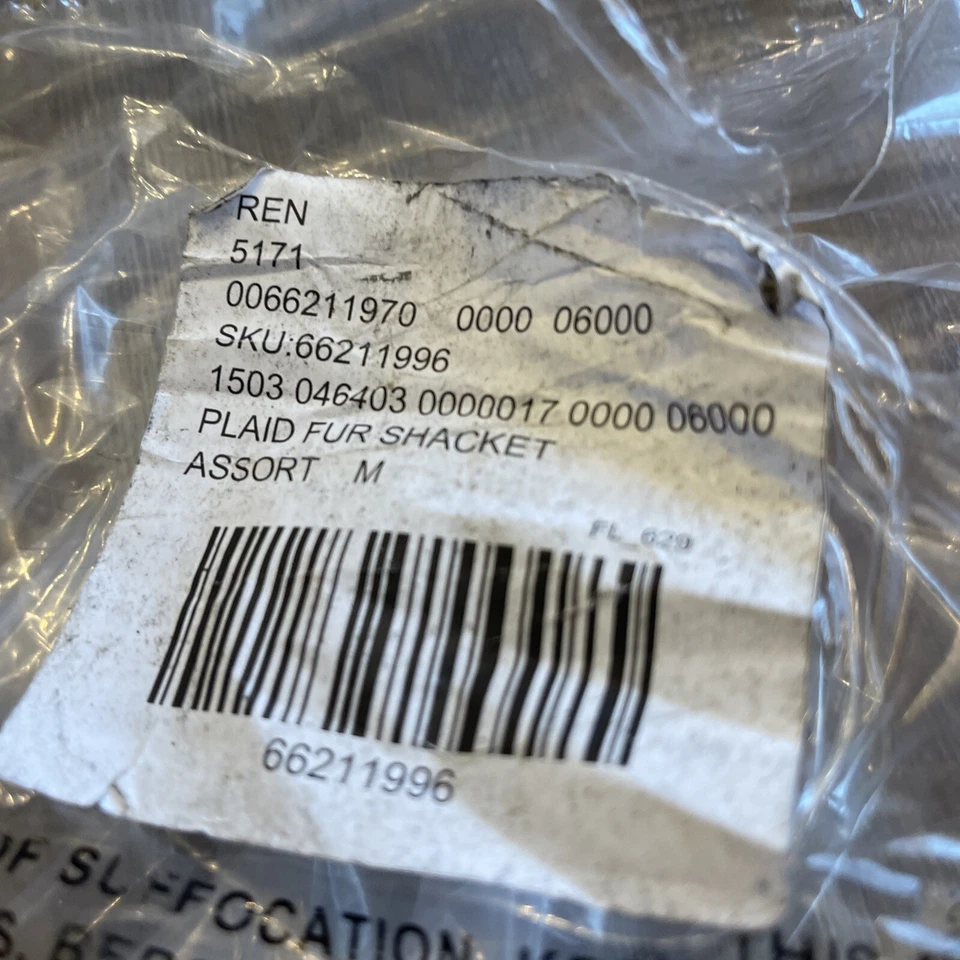 Free People клетку меха Shacket куртка уютный супер мягкий размер M новый с Ярлыками $280 клатч - Изображение 4 из 4