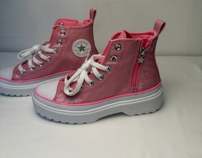 Converse CTAS Ox Mod Pink Sparkle Glitter Juniors Size 4