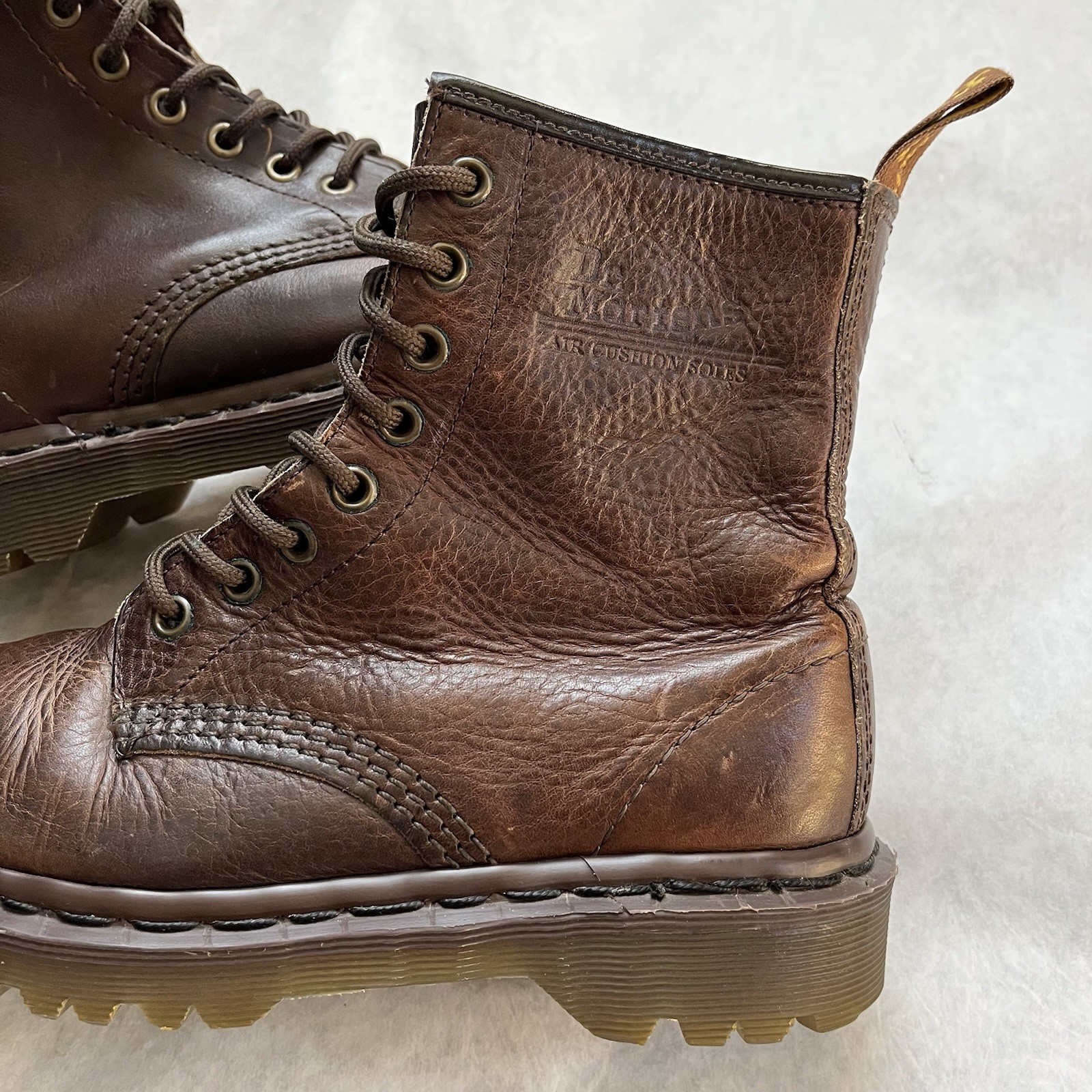 Doc Dr Martens 1460 Lace Up Boots Brown Leather 8-Eye UK 4 EnglandCombat READ thumbnail 15