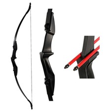 TOPARCHERY Archery 57" Takedown Youth Recurve Bow Hunting Black Long Bow for ...