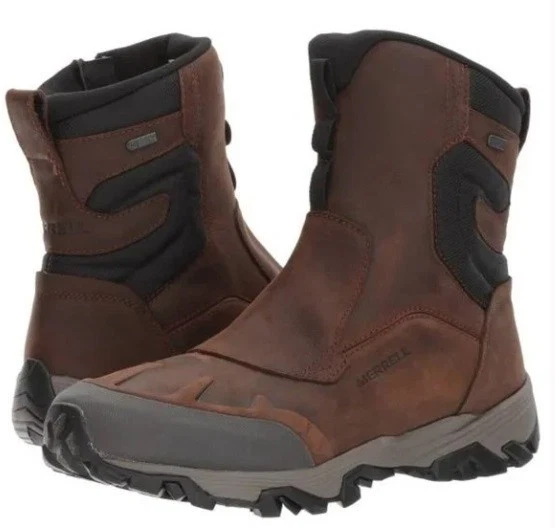 New Merrell Coldpack Ice+ 8" Zip Polar Clay J92027 Waterproof Snow Boot Men 12 M