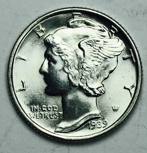 1939 P MERCURY DIME! SUPERB GEM BU+++! FULL SPLIT BANDS! OUTRAGEOUS! NR #K2937