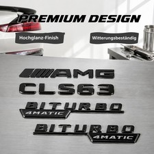 F&uuml;r Mercedes CLS AMG CLS63 BITURBO4matic dunkle Aufkleberteile 4er Satz Auto