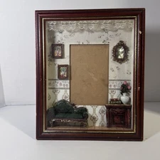 Vintage Miniature Furniture Shadow Box Picture Frame Edwardian Antique 