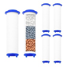6Pcs Shower Head Filter 3 Inch PP Cotton with Calcium Balls
