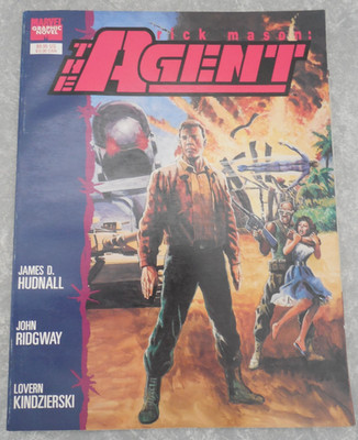 RICK MASON: THE AGENT by JAMES D. HUDNALL, MARVEL GRAPHIC NOVEL, 1989, PB, VG+!