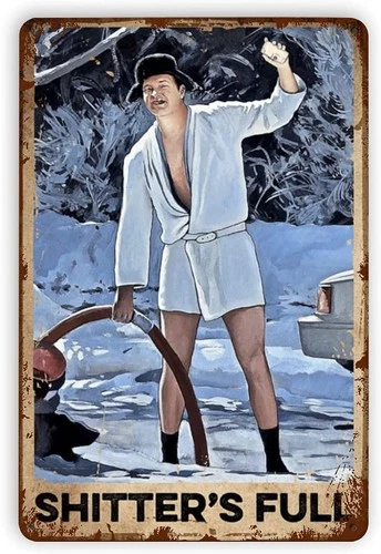 Shitter's Full Metal Retro Tin Metal Signs Home Décor 8x12Funny Wall Vintage Art