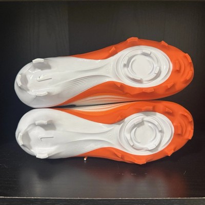 Men Nike Vapor Speed 3 White Safety Orange Football Cleats  display picture 1