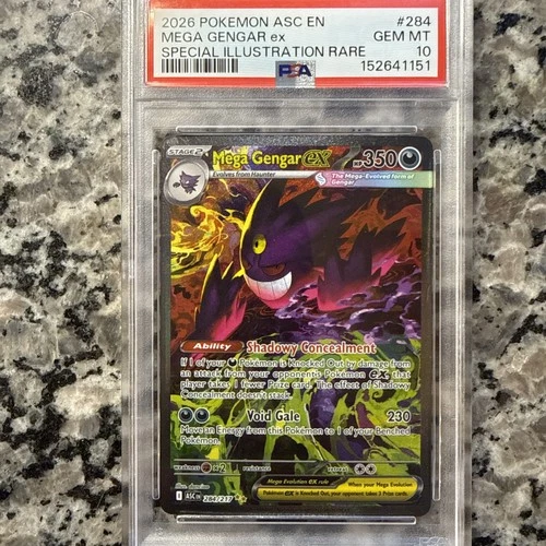 Pokemon 2026 Mega Gengar ex 284/217 SIR Ascended Heroes GEM MINT PSA 10