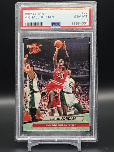 1992 Fleer Ultra #27 Michael Jordan Card PSA 10 GEM MT HOF Chicago Bulls GOAT