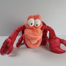 Disney Store Stamped Sebastian Crab The Little Mermaid Plush Toy Collectible 