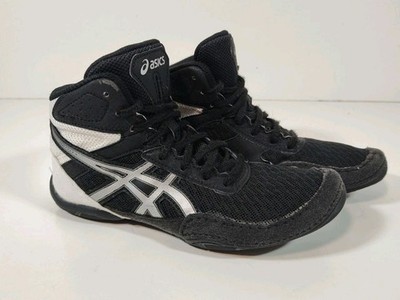 Asics Matflex 6 Wrestling Shoes Kids Youth 3 Black White Silver Boxing 1084A007