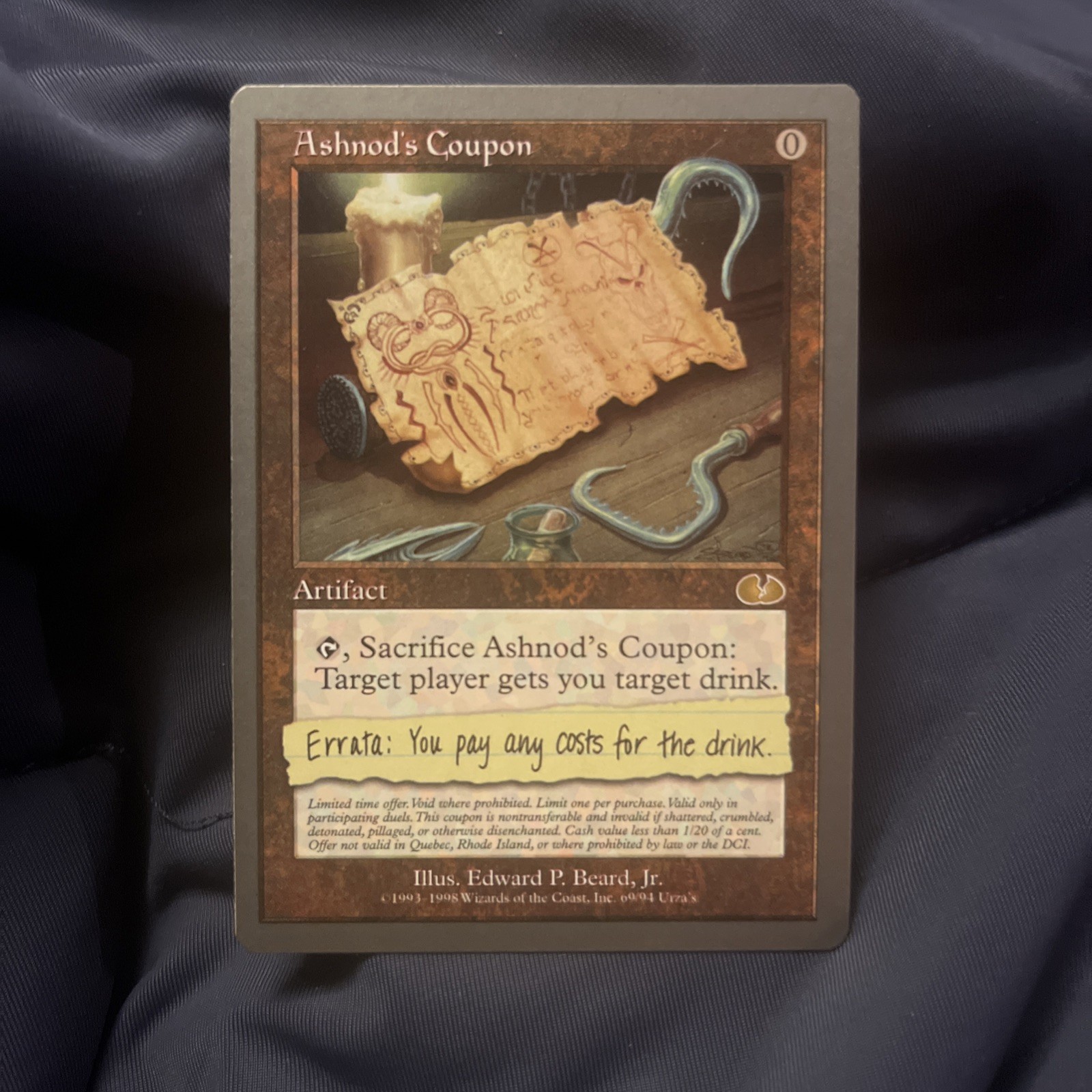 Ashnod's Coupon (Unglued) NM MTG