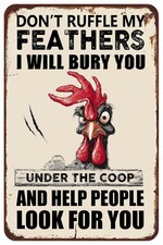 Funny Chicken Signs Chicken Coop Accessories Rooster Decorations Chicken Stuff F