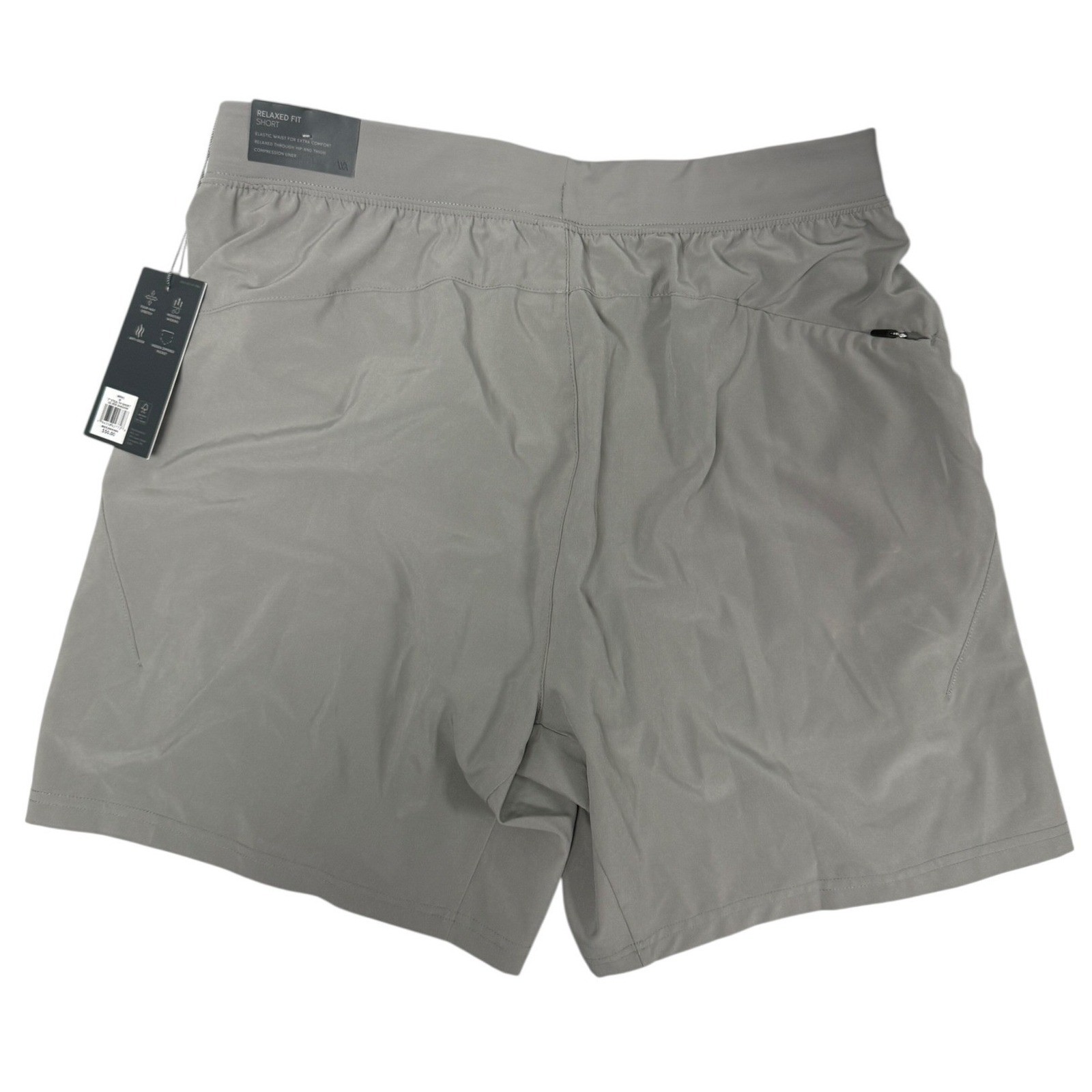 VRST Mens 7 Inch Stealth Short Silver Shadow Grey Relaxed Fit Medium MAX200436N image 2
