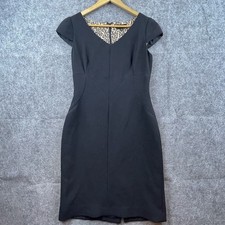 Tahari Dress Womens 6 LBD Fitted Chic Career Business Structured Cheetah Leopard