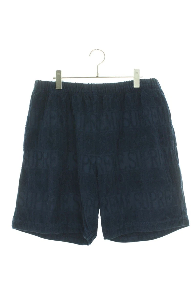 Demi pantalon Supreme taille L logo motif éponge demi pantalon occasion BS99