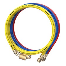 NAVAC NH5SLL Charging Hose Set, 1/4 in. x 1/4 in. 45° Low-Loss, 5 ft.