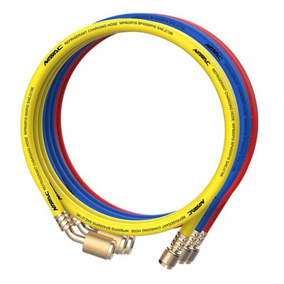 NAVAC NH5SLL Charging Hose Set, 1/4 in. x 1/4 in. 45° Low-Loss, 5 ft.
