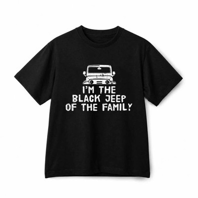 I'm The Black Jeep Of The Family Distressed Truck Graphic Black Off Road Lover C