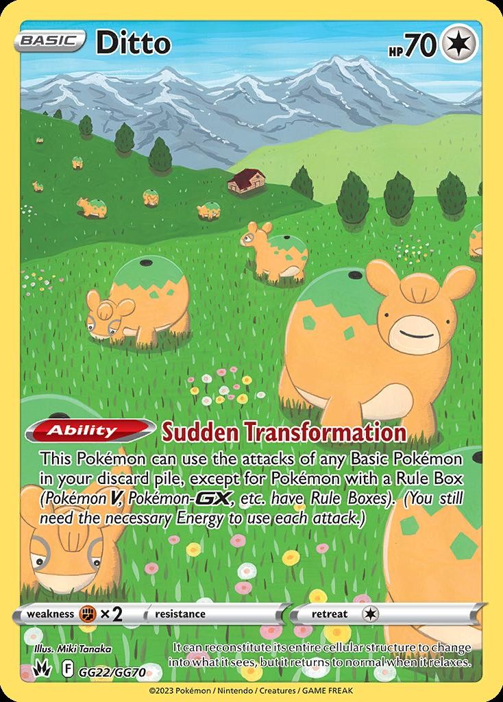 Pokemon Ditto (GG22/70) Crown Zenith Galarian Gallery LP HOLO