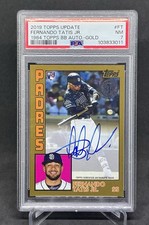 2019 Topps Update Fernando Tatis Jr. 1984 Gold Rookie Auto #45/50 PSA 7