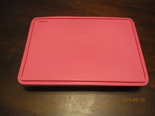 Tupperware 13,5x2,5x95'' Server Keeper Red top vintage guarnizione stretta conservazione in plastica - Foto 1 di 10