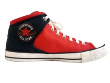 Converse High Street Mid Top Athletic Sneakers, Red Black, Mens 9.5, Womens 11.5