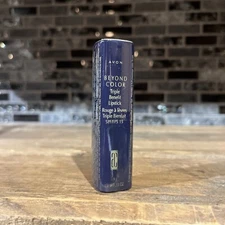 New Avon 1998 Beyond Color Triple Benefit Lipstick .13oz NOS Burgundy 518