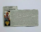 GI JOE Action Force Annihilators POOLVECHTER Dutch SLOPER DESTRUCTOR French Card
