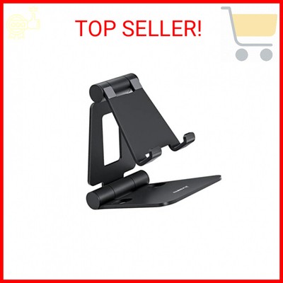 Nulaxy Dual Folding Cell Phone Stand, Fully Adjustable Foldable Desktop Phone Ho
