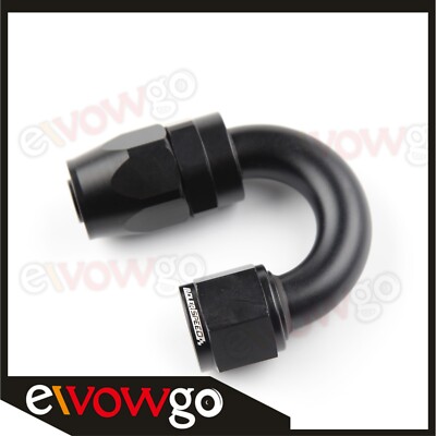 NEW Swivel Hose End -10AN AN10 180 Degree Aluminum Fuel Fitting Adapter Black US