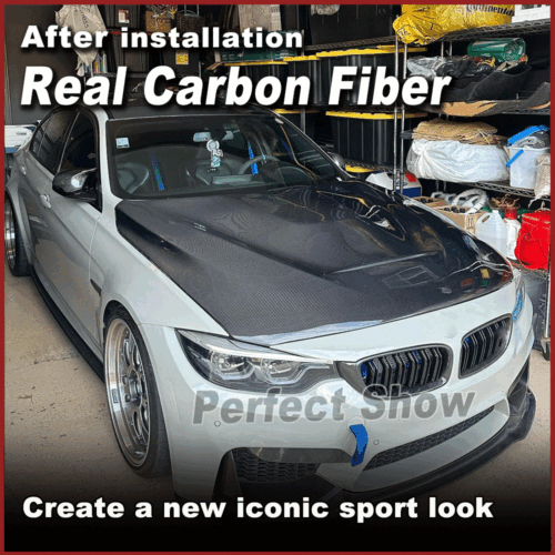 For BMW 3 4 Series F30 F32 F33 F36 REAL Carbon Bumper Engine Hood Bonnet Cover - Picture 3 of 14