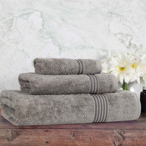 Egyptian Cotton Highly Absorbent Solid 3-Piece Ultra Soft Towel Set - Picture 32 of 132