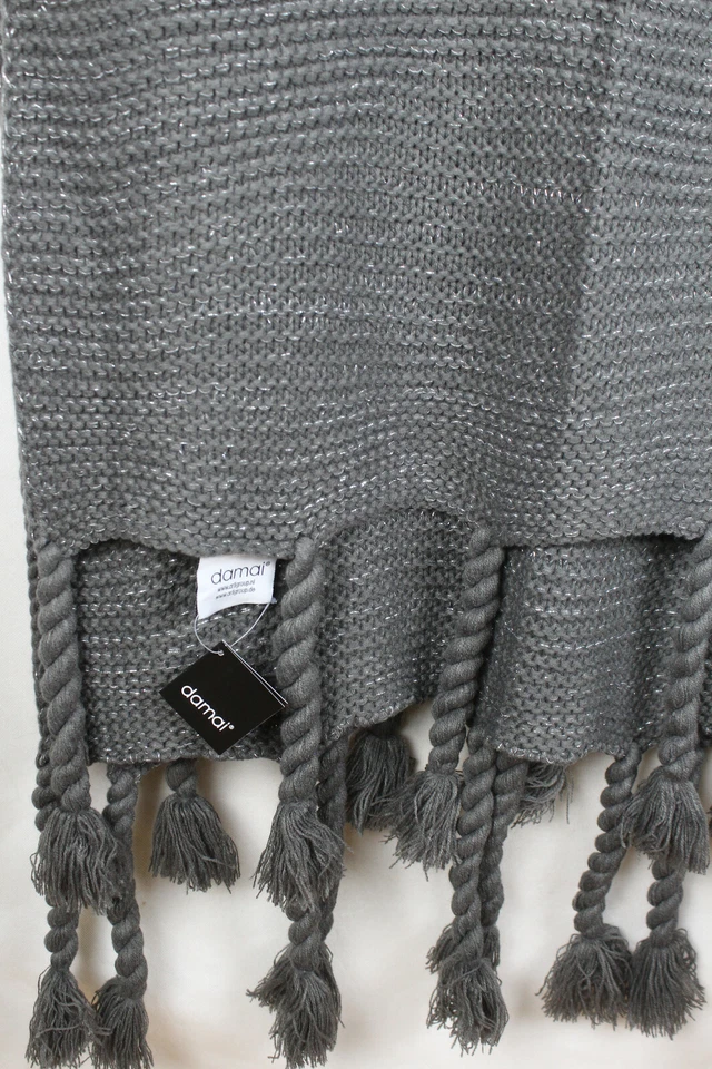 Damai Plaid Überwurf,Strickdecke mit Fransen 130x170 cm,neu - Bild 2 von 2