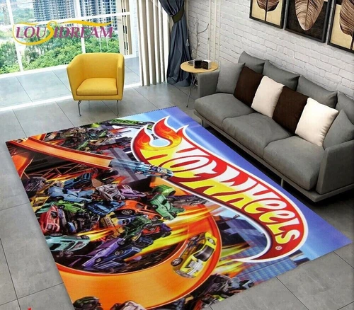 Alfombra 3D Hot Wheels Alfombra Salón Alfombrilla Alfombra Antideslizante DE - Imagen 12 de 14