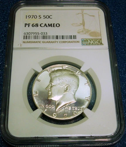 1970-S NGC PF68 CAMEO 50C KENNEDY HALF-DOLLAR #033
