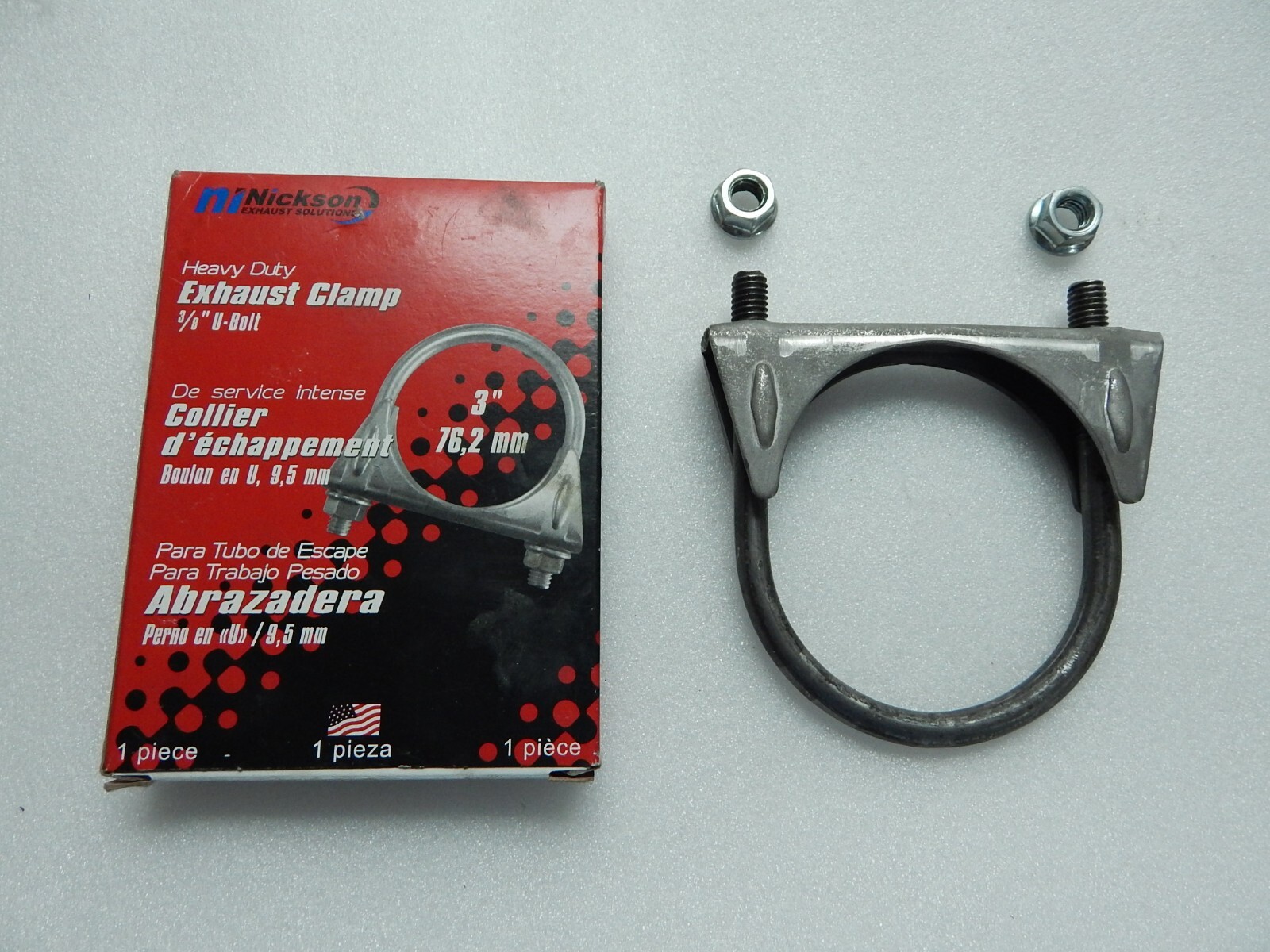 Nickson Universal 3" Exhaust Muffler Clamp UBolt Pipe Saddle Style eBay